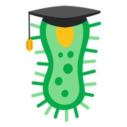 graduation cap and microbe