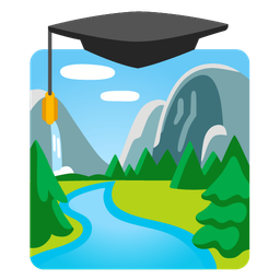 graduation cap and national park