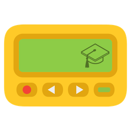 graduation cap and pager