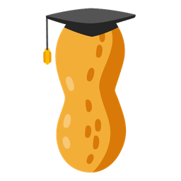 graduation cap and peanuts