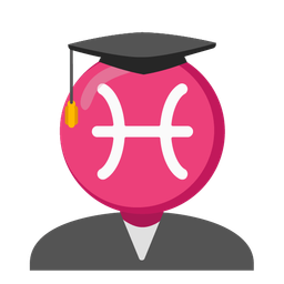 graduation cap and Pisces
