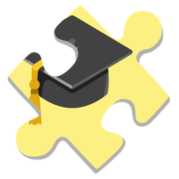 graduation cap and puzzle piece