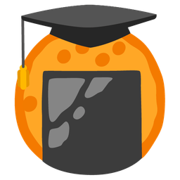 graduation cap and rice cracker