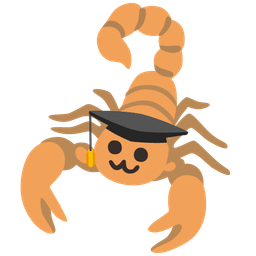 graduation cap and scorpion