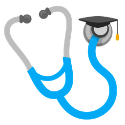 graduation cap and stethoscope