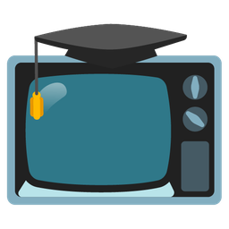 graduation cap and television