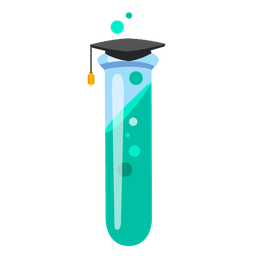 graduation cap and test tube
