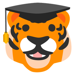 graduation cap and tiger face