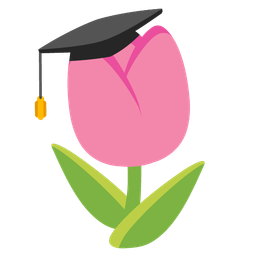 graduation cap and tulip