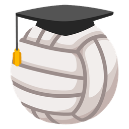 graduation cap and volleyball
