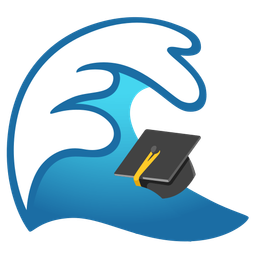 graduation cap and water wave