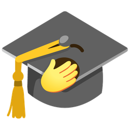 graduation cap and yawning face