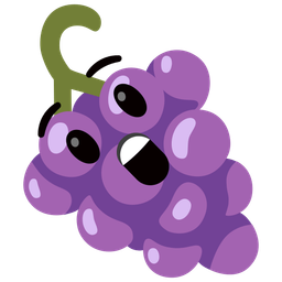 grapes and astonished face