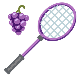 grapes and badminton