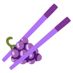 grapes and chopsticks