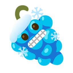 grapes and cold face