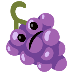 grapes and confused face