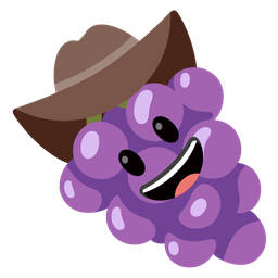 grapes and cowboy hat face