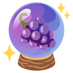 grapes and crystal ball