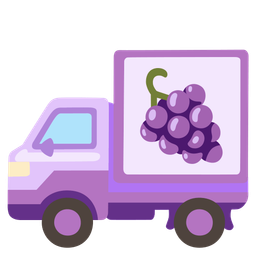 grapes and delivery truck