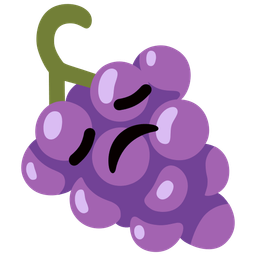 grapes and disappointed face