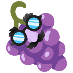 grapes and disguised face