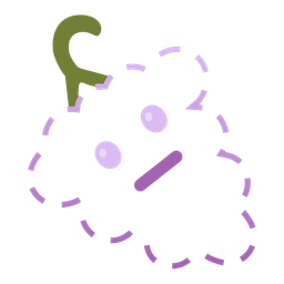 grapes and dotted line face