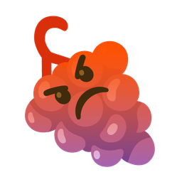 grapes and enraged face