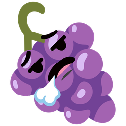 grapes and face exhaling