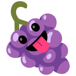 Grapes and Face with tongue