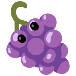 grapes and face without mouth