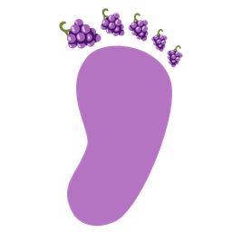 grapes and footprints