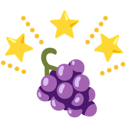 grapes and glowing star