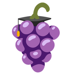 grapes and graduation cap