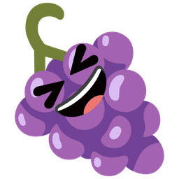 Grapes and Grinning squinting face