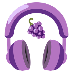 grapes and headphone