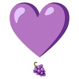 grapes and heart exclamation