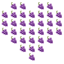 grapes and heart suit