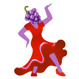 grapes and high-heeled shoe