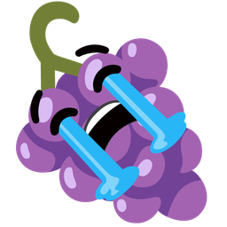 grapes and loudly crying face