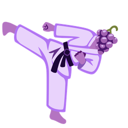 grapes and martial arts uniform