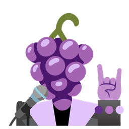 grapes and microphone