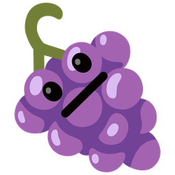 grapes and neutral face