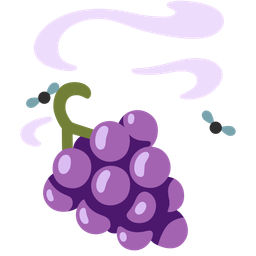 grapes and pile of poo