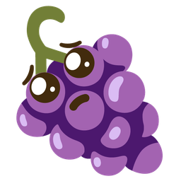 grapes and pleading face