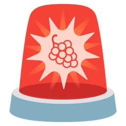 grapes and police car light