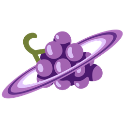grapes and ringed planet