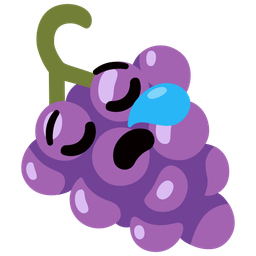 grapes and sleepy face