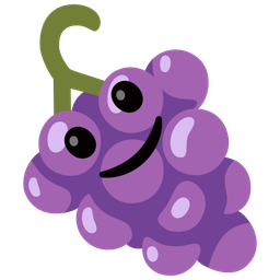 Grapes and Slightly smiling face