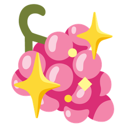 grapes and sparkling heart